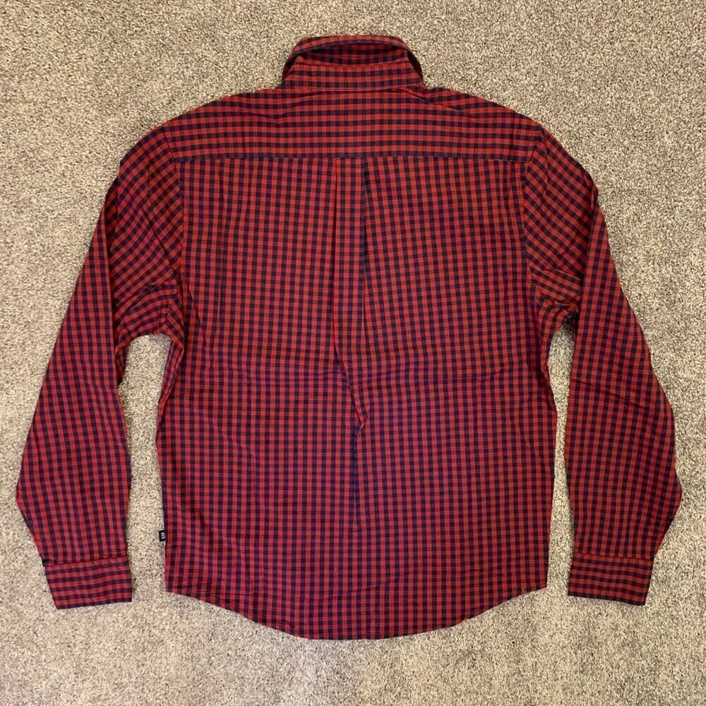 Gap Mens Long Sleeves Poplin Button Up Stretch Plaid Shirt Size S NWT $49